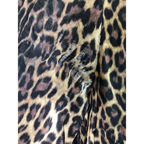 The Kooples Leopard Dress Silk Long Sleeve Mini L - Picture 8 of 14